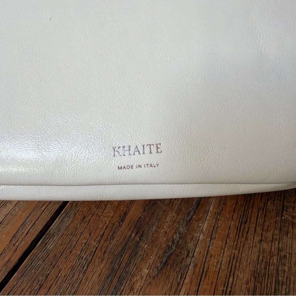 KHAITE Cream White Leather Hobo Shoulder Bag - Picture 6 of 6